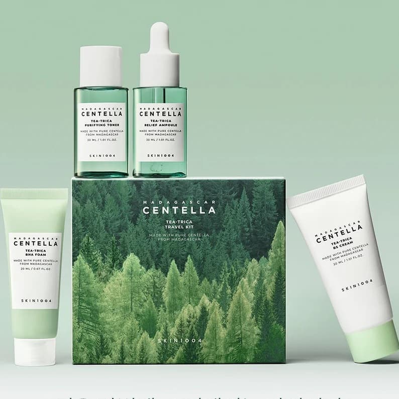 Skin1004 Coffret Soins de la peau Madagascar Centella Tea Trica Kit Anti Imperfections 1