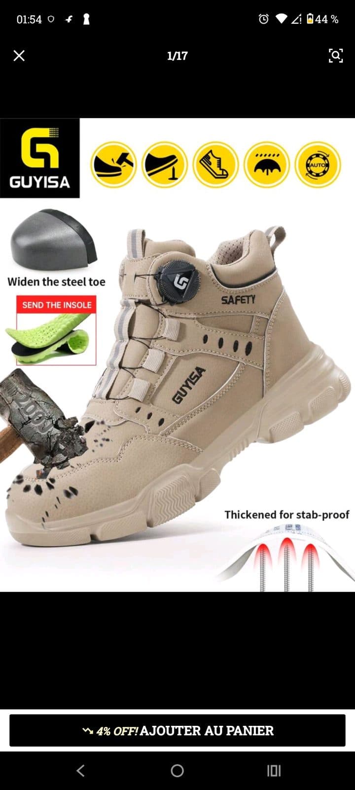 Chaussures de sécurité moderne 1